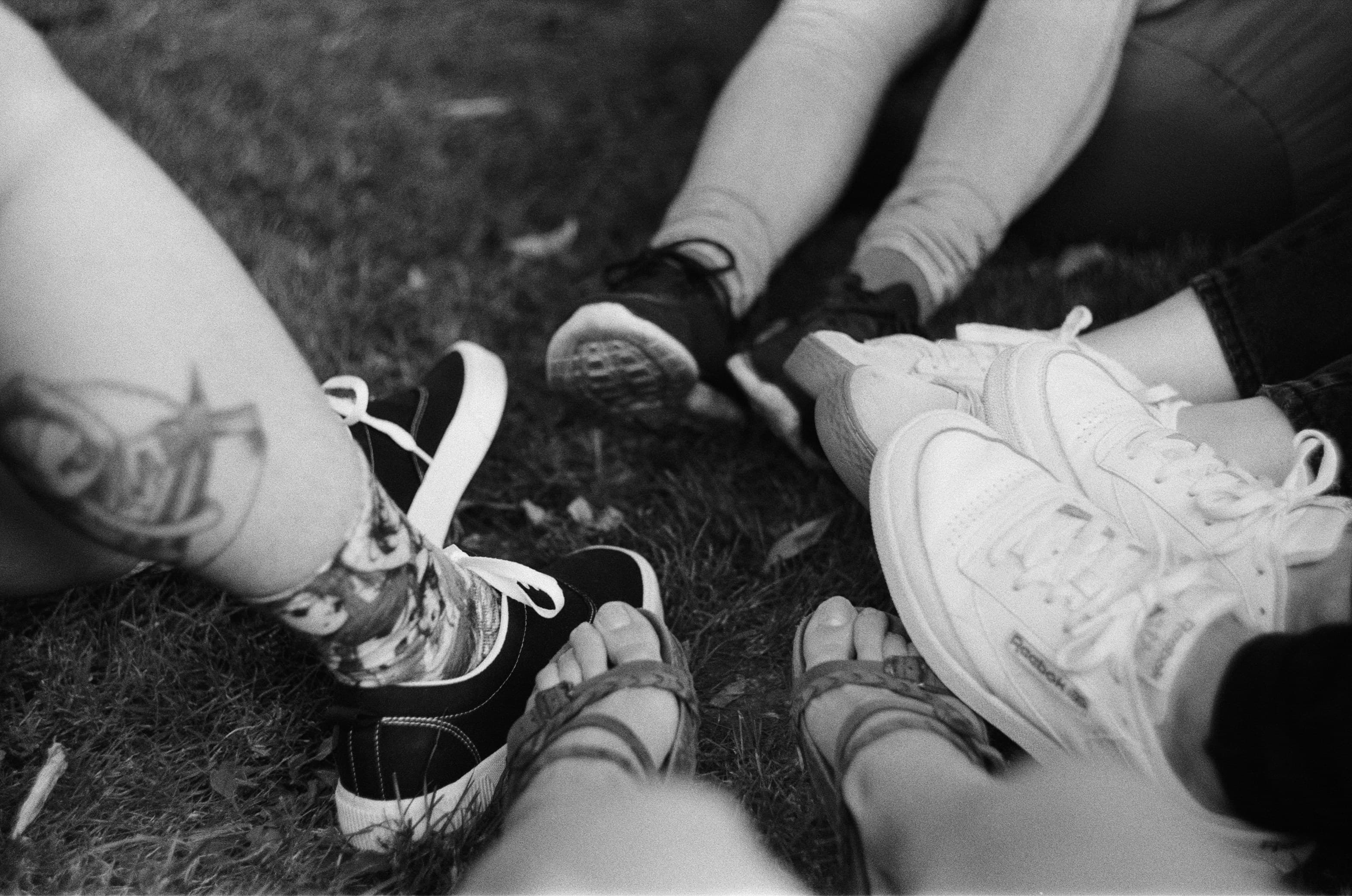Friends gathered together outdoors